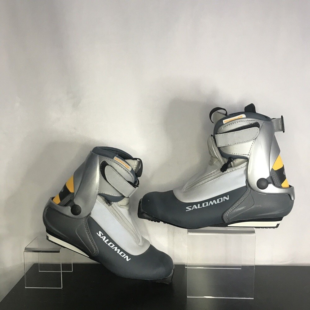 Salomon Cross Country Ski Boots Gray Silver Black Women’s Size 9.5 EUC
